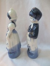 Vintage Delft Blue Dutch Girl and Boy Porcelain Figurines Japan 7&quot; tall figurine - £20.04 GBP