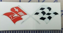 Vintage Chevy Cross Flags sticker decal - £2.94 GBP