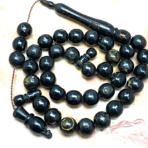 genuine 33 Prayer Beads Yemen Natural Black Coral worry beads masbaha يس... - £154.88 GBP