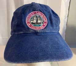 Blue Historic Savannah Georgia Baseball Type Cap by Main Line Embroidery - $12.86