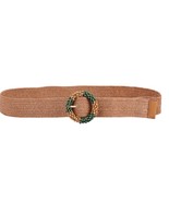 Boho Beaded Circle Buckle Stretch Belt Size S/M - $33.96 CAD