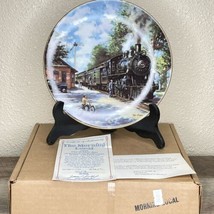 The Golden Age of American Railroads Plate by Ted Xaras - The Morning Local - £11.67 GBP