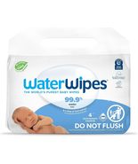 WaterWipes Plastic-Free Original-baby Wipes, 99.9% Water Based Wipes, Un... - £12.51 GBP