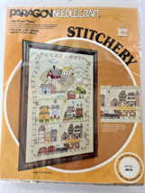 1978 NEW Paragon Needlecraft Kit “ My Home Town” #0870 Fits 20”x26” Frame VTG - £17.60 GBP