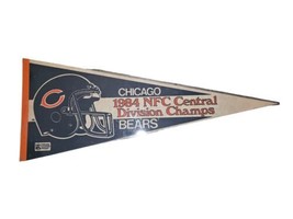 Vintage 1984 Chicago Bears NFC Central Division Champs NFL Large Pennant 30x12 - £13.47 GBP