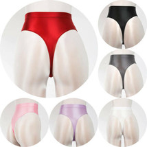 Womens Mens Shiny Satin Glossy Wet Look Panties Thong G-string Hipster U... - £5.79 GBP