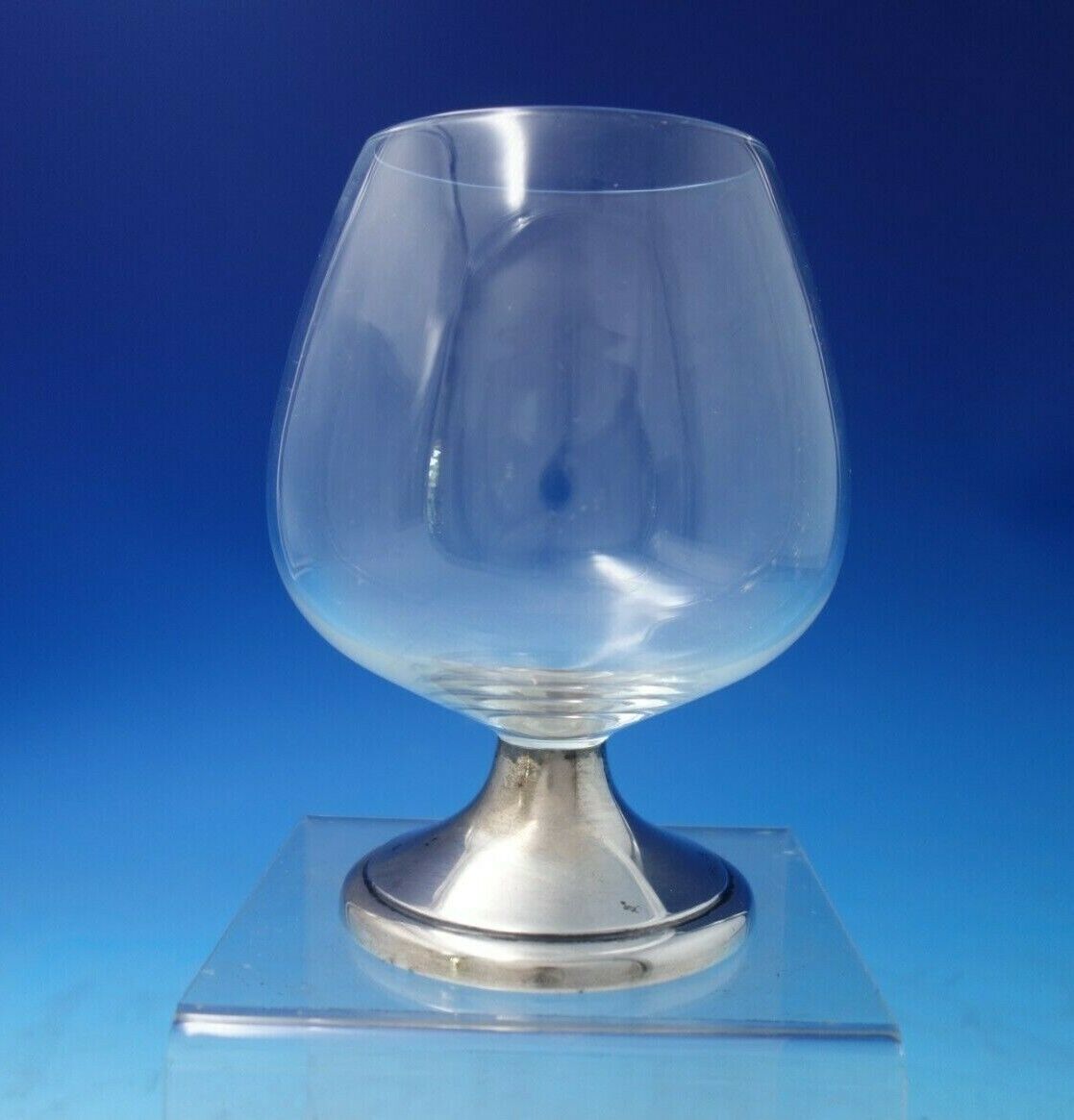 Webster Sterling Silver and Glass Brandy Snifter 6 1/4&quot; x 4 1/4&quot; (#5653) - $107.91