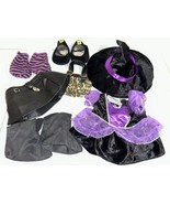 Build A Bear &amp; Bear Works Lot Outfits Witch Set Leather Skirt Shoes - $31.04 CAD