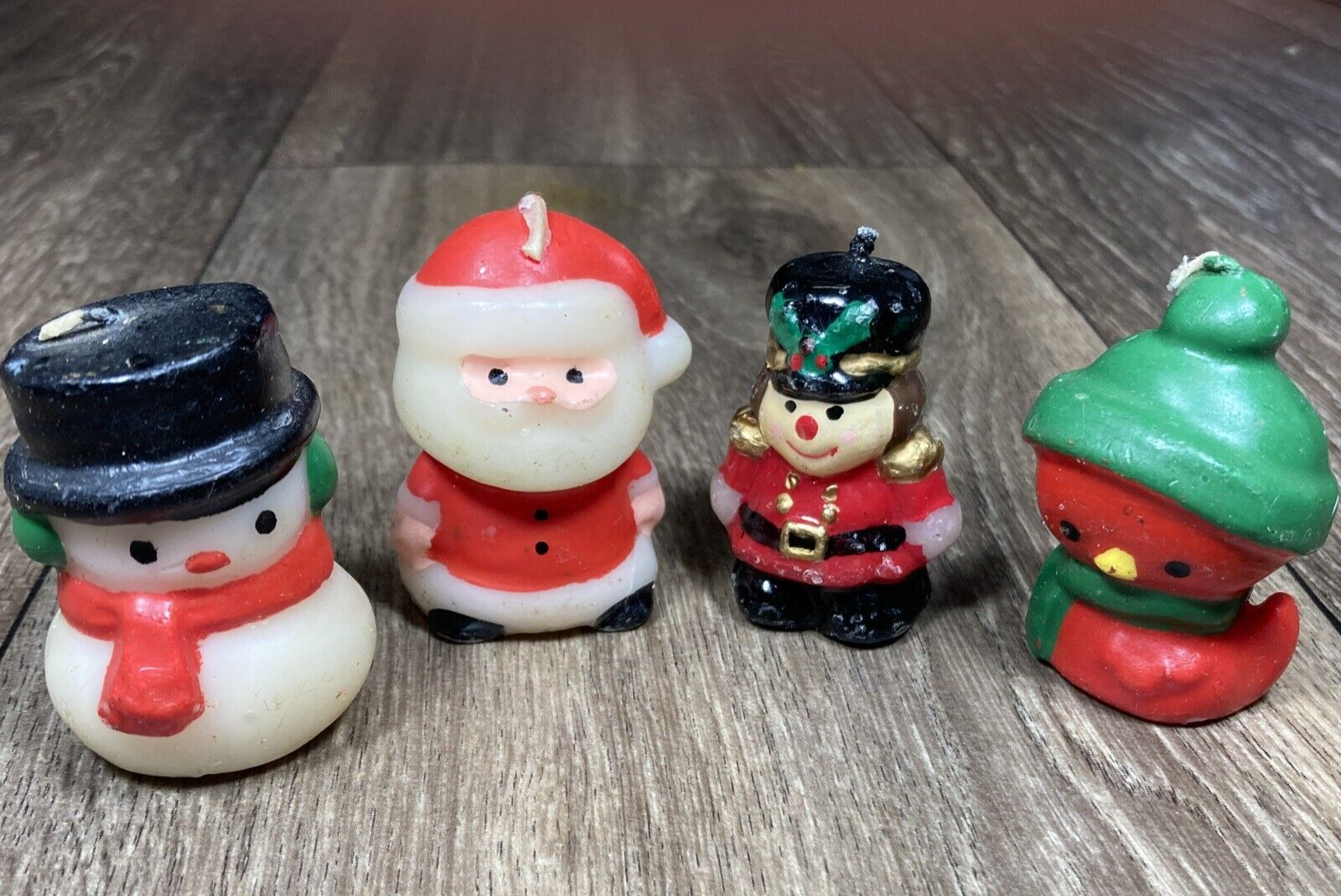 Vintage 2" Hallmark Christmas Short Wick Candles Set A - $12.99