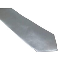 Men's Satin Silky Tie Hankie Set J.Valintin Private Collection R65 Solid Silver image 3