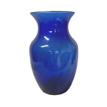 Indiana Glass Cobalt Blue Spiral Ribbed Vase - 8&quot; tall x 4&quot; diameter - £16.47 GBP