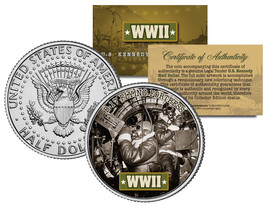 World War II * GUNNERS * B-17 Flying Fortress Colorized JFK Half Dollar Coin - £6.70 GBP