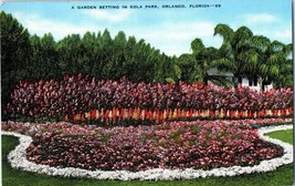 A Garden Setting in Eola Park Orlando Florida Postcard - £5.79 GBP