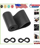 Universal Fit Black Leather Steering Wheel Cover - 13-25 inch with Acces... - $44.74 CAD