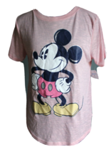 Disney Women&#39;s Mickey Mouse Pink Short Sleeve T-Shirt ~M(7-9)~ NWT - $12.19