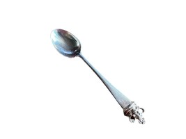Vintage Sterling Silver Coffee Spoon with Crown Handle, Birmingham 1977 - $32.00