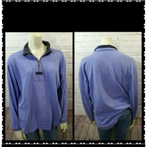 Champion Pullover Sweatshirt Small Womens Purple Long Sleeve Zip Loose - £12.97 GBP