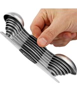 Zulay Stainless Steel Measuring Spoon Set Stackable Magnetic Spoon Measu... - £18.57 GBP