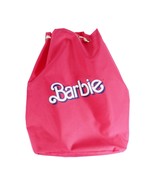 Vintage 80s 90s Barbie Logo Pink Drawstring Bag Backpack Nylon Purse TLC 9 - $284.91 MXN