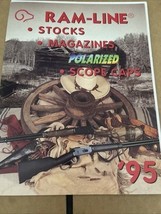 1995 RAM - LINE CATALOG, RIFLE STOCKS, MAGAZINES, SCOPE CAPS - $7.65