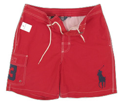 NEW Polo Ralph Lauren Swim Shorts (Bathing Suit)!  Sm  *Big Pony*  Weathered Red - £39.95 GBP
