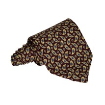 Vintage Geoffrey Been Mens Tie Necktie Silk Paisley Brown USA From Crowl... - £15.71 GBP