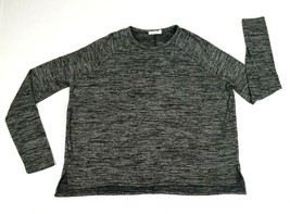 Rag &amp; Bone New York Long Sleeve Black Heather Knit T Shirt Womens Size Large - £26.57 GBP
