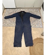 WALLS Mens Duck QUILTED Insulated Navy Overalls Coveralls XXL Thrashed G... - $47.37 CAD