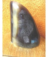 (ak-moose-113) GENUINE MOOSE HOOF Porcupine etched Alaskan Eskimo art si... - $125.05 CAD