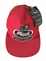 Vintage Harvey Mack Louisville Mfg Rojo Camionero Bulldog Gorro Snapback Made U. - £56.19 GBP