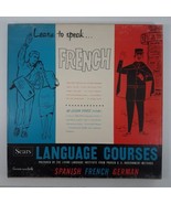 Living Language Course Learn to Speak French Vintage Sears 1955 2 LPs &amp; ... - £33.87 GBP