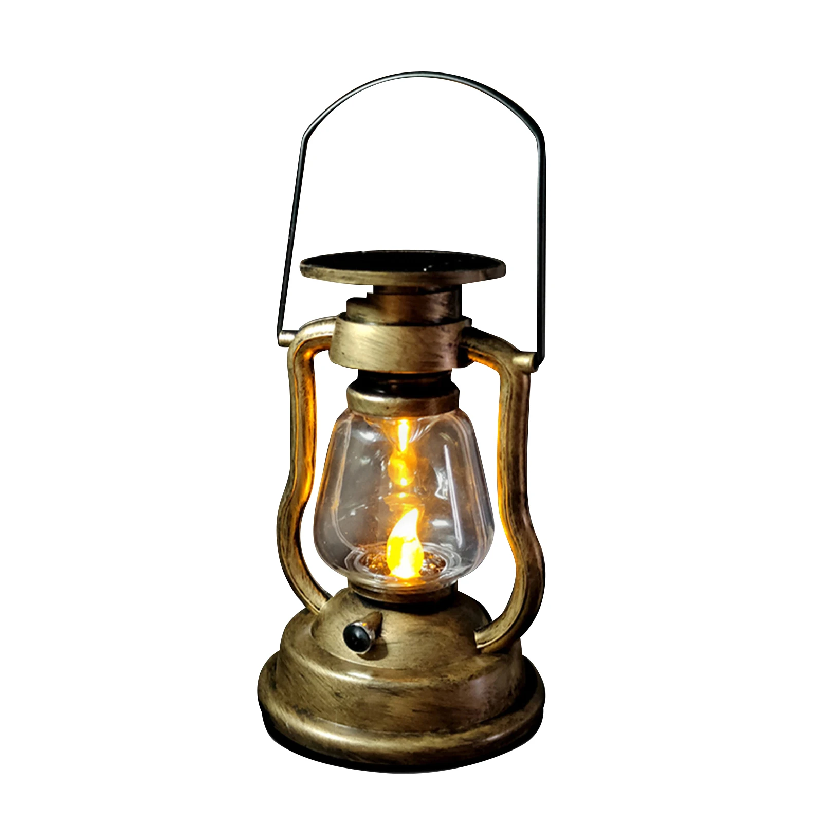 Camping Lamp Retro Solar Lantern Outdoor Hanging LED Solar Light Vintage Lamp - £16.22 GBP+