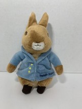 Peter Rabbit Kids Preferred 2010 Beatrix Potter 8" plush bunny blue coat jacket - $8.90