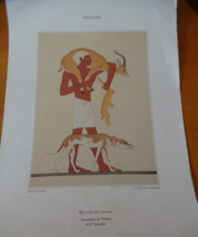 Egyptian Art Lithograph Poster E. Prisse D&#39; Avennes Return From the Hunt... - $279.31 MXN