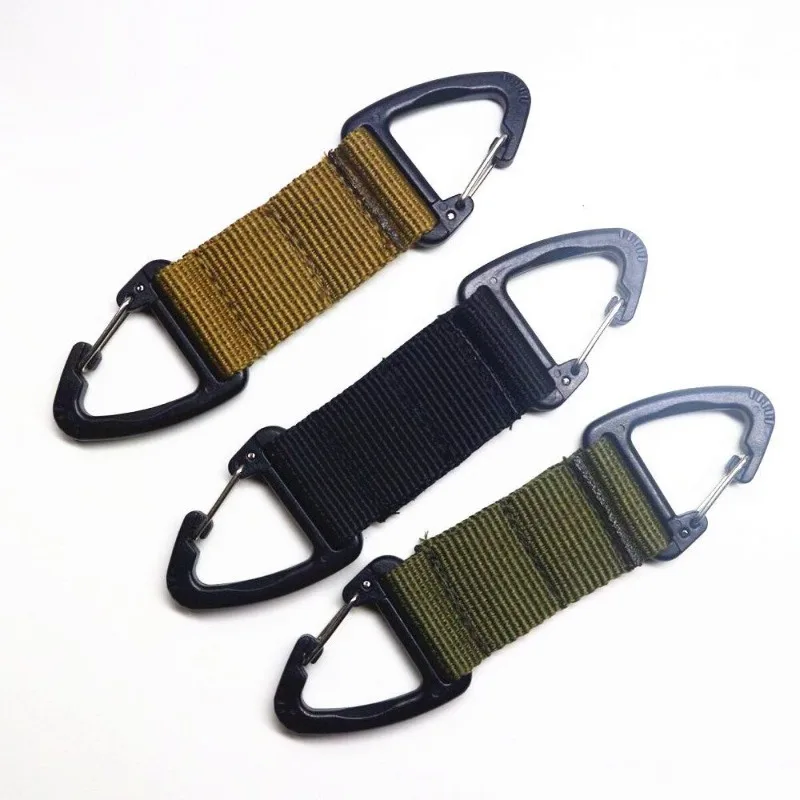 Carabiner Tactical Nylon Webbing Backpack Buckle Double Point Triangle Buckle  - £7.22 GBP