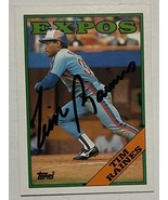 Tim Raines Autographed 1988 Topps Baseball Card - Montreal Expos - $27.40 CAD