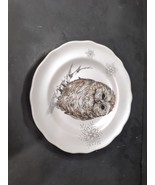 Alder &amp; Ash Winter Woodland Snowflake Owl Plate, 10.5&quot; D Porcelain, Scal... - $470.41 MXN
