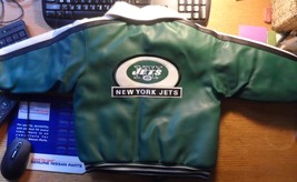 New York Jets Child&#39;s Size 3T NFL Jacket Simulated Leather Nylon Interio... - $39.95