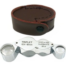 Premium Quality Jeweler&quot;s 2-in-1 Eye Loupe 10X 20X - Triplet &amp; Five Elements - £10.26 GBP