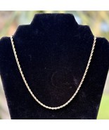 Vintage Rope Chain Necklace 18.5” 14g Marked 18K PG – Estate Jewelry REA... - $89.99