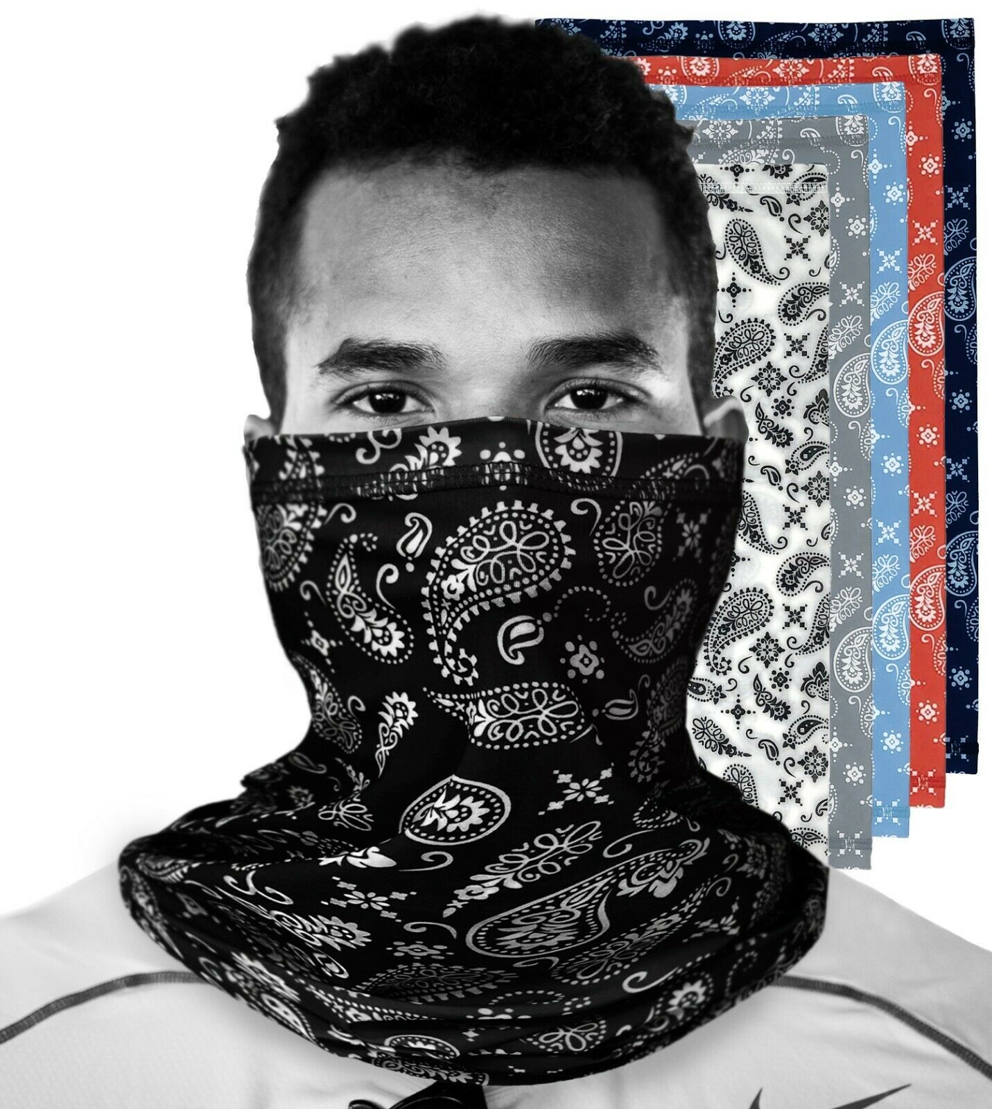 PICK 2 COLORS - Paisley Reusable Face Mask Cover Bandana Balaclava Neck ... - $12.99
