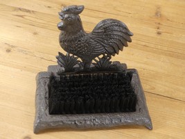 Rooster Shoe Cleaner Boot Brush Rustic Cast Iron Chicken Home Farmhouse ... - £47.12 GBP