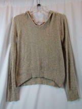 NWT Crave Fame Neutral Brown Long Sleeve Hooded SOFT Sweater Junior XL O... - £10.46 GBP