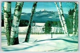 Postcard Winter Scene of Mt Chocorua and Lake, White Mountain NH - $4.50
