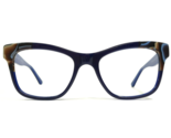 L.A.M.B Eyeglasses Frames LA035 NAV Brown Blue Horn Cat Eye Full Rim 53-... - $23.16