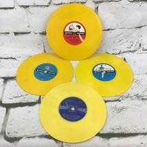 Vintage Childrens Golden Records Lot Of 4 Flawed Scratched Decor Craftin... - £15.78 GBP
