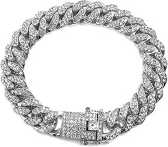 Apzzic Cuban Link Bracelet Iced Out Miami Gold Plated Hip Hop Full CZ Prong - €12,82 EUR