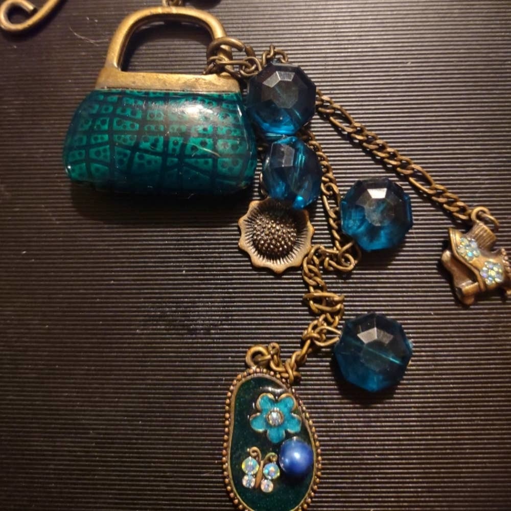 1970s handmade purse fob~really adorable and very vintage looking - $22.77