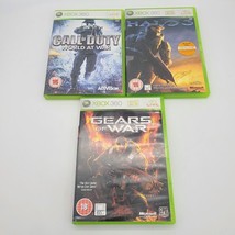 Halo 3, Gears Of War, Call Of Duty World War Xbox 360 PAL European LOT 3... - $29.65