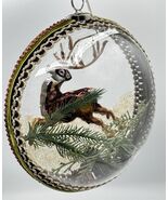 Trimsetter Glass Ornament Woodland Deer 6 Inch Large Velvet Trim Nature ... - €18,13 EUR
